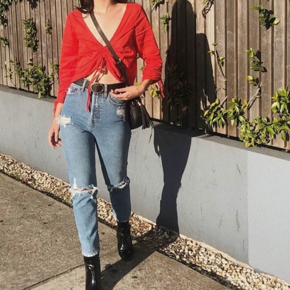 Glassons Tops - Red crop top